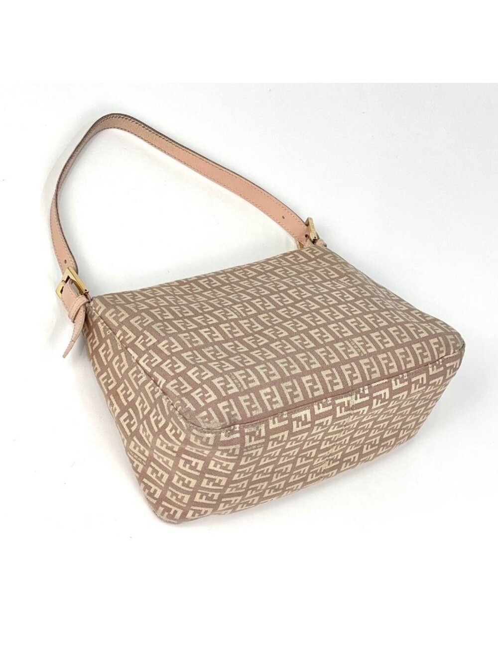 Fendi Zucchino Pattern Shoulder Bag Mamma Baguette Canvas Pink - Picture 2 of 10